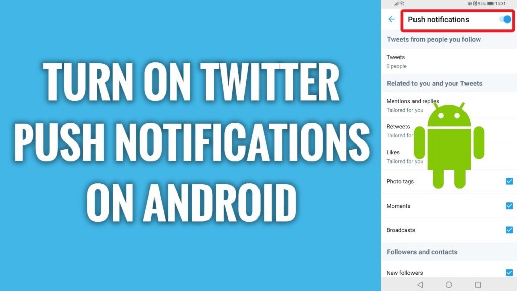 Enable Push Notifications on Twitter