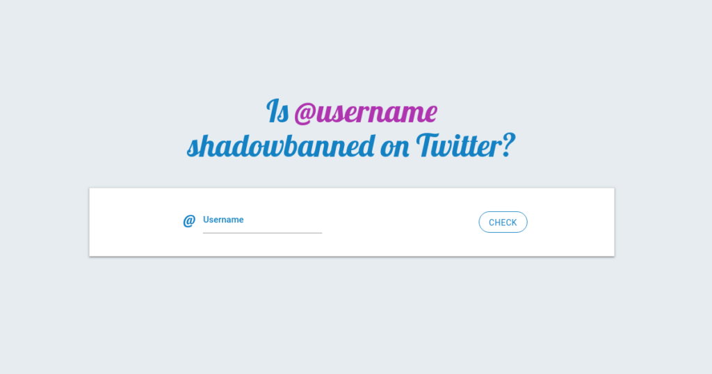 check if your shadowbanned on twitter with shadowban.eu