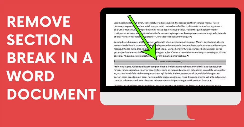 How To Delete A Section Break In Word
