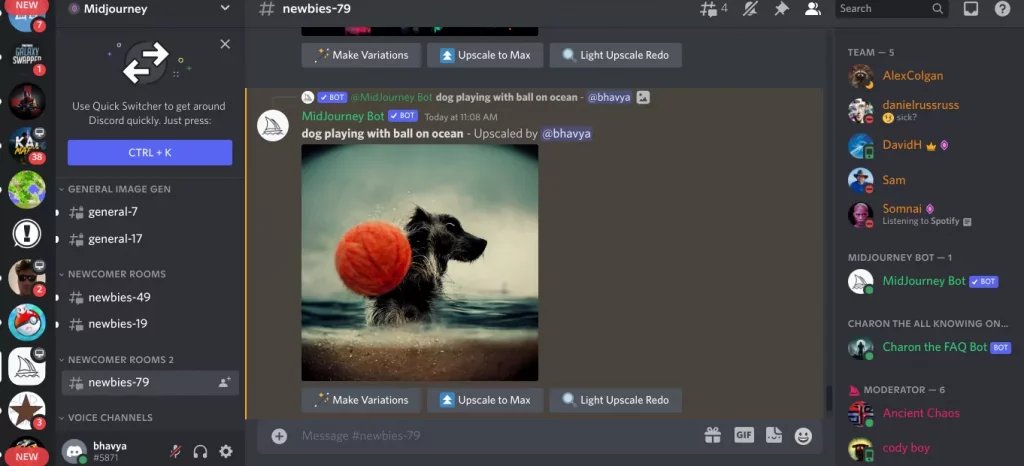 Midjourney Disord bot