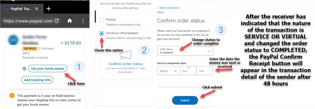 PayPal: How To Confirm Receipt
