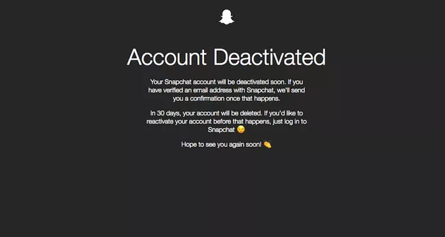 Your Snapchat Account Has Been Disabled"