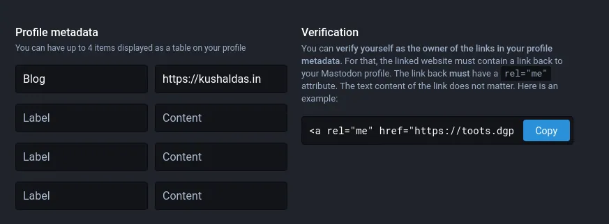 how to get verified on mastodon