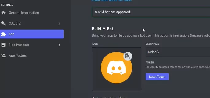 How To Get Active Developer Badge Discord  - reset token