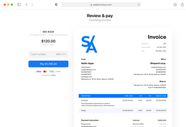 Invoice Maker by Saldo Apps