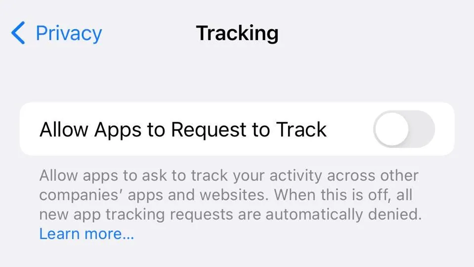 What Are Tracking Notifications On iPhone - turn off tracking
