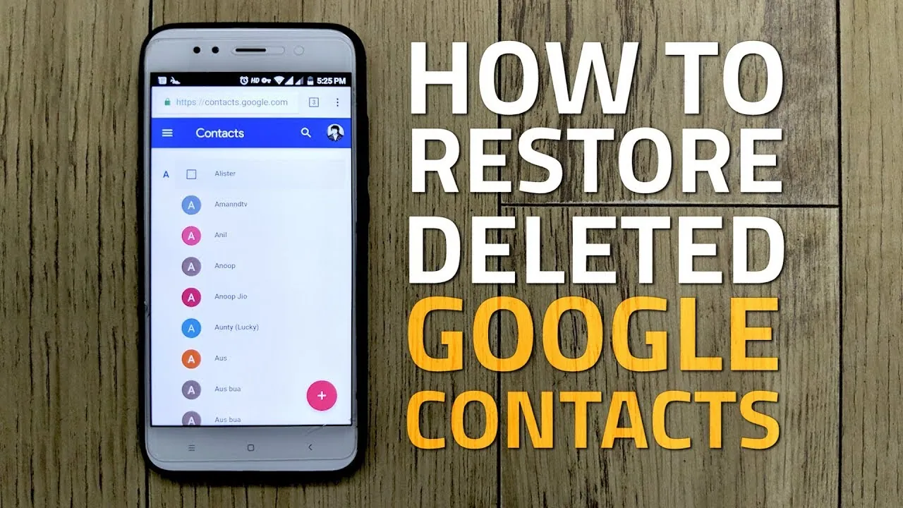 How to Restore Contacts from Gmail for Android